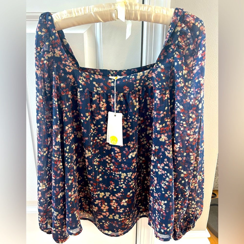 NWT Boden floral print blouse.